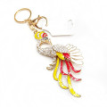 alibaba yiwu manufacturer wholesale metal rhinstone peacock keychain